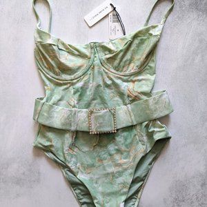 WeWoreWhat Danielle one piece in ONYX size M